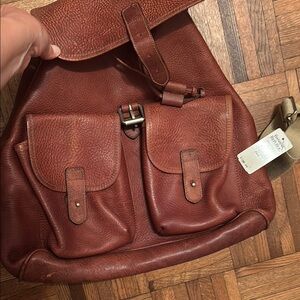 Banana Republic genuine leather Brown Leather Bag brand new with tag 🏷️